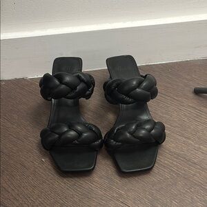 H&M Women's Black Braided Sandals